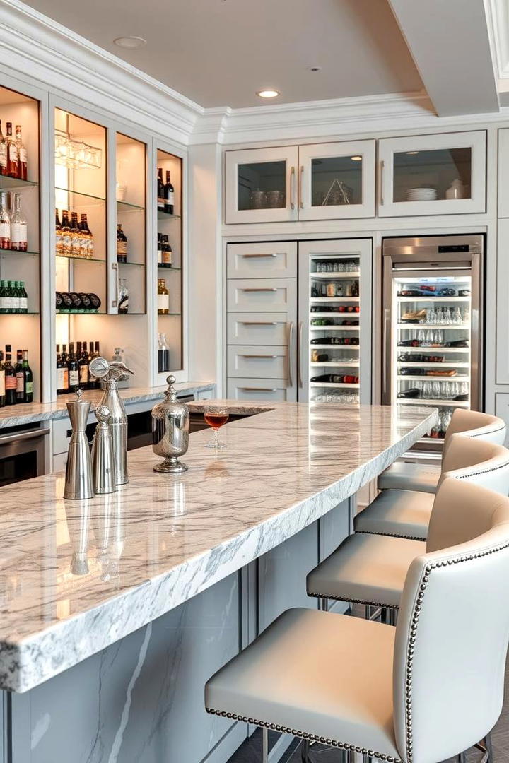 Chic Home Bar Experience - 30 Grey and White House Interior Design Ideas