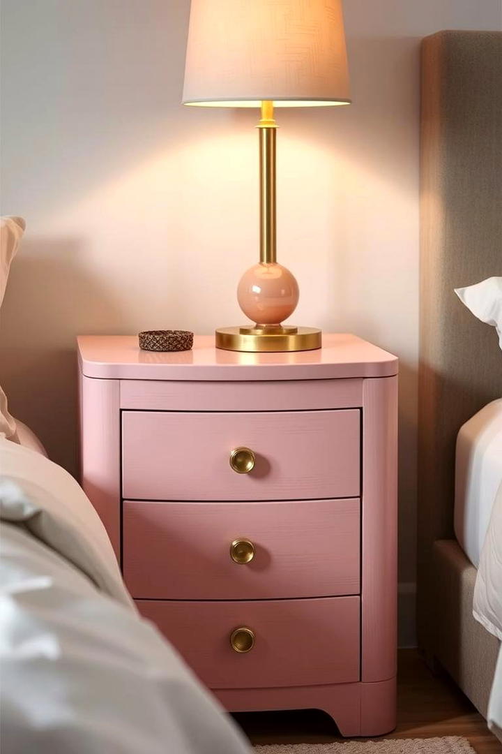 Chic Painted Nightstand Detail - 30 Painted Furniture Ideas