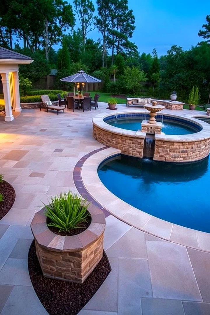 Chic Pool Surround Hardscape - 21 Hardscape Ideas