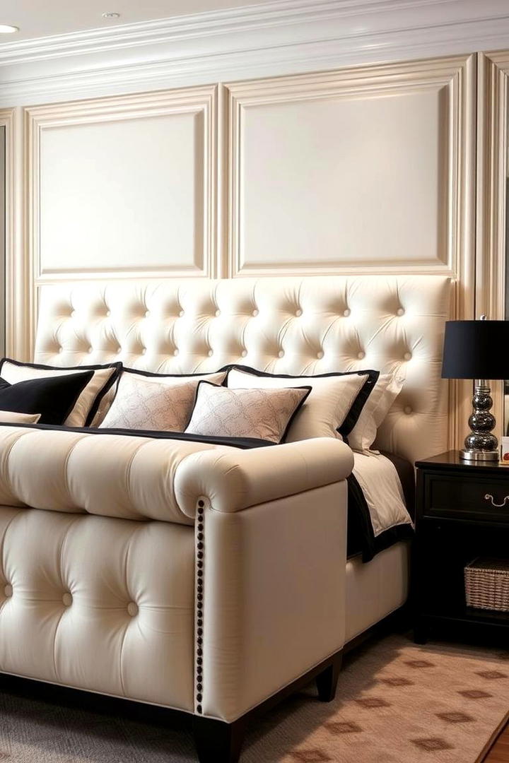 Chic Upholstery for a Modern Look - 21 Cream and Black Bedroom Ideas