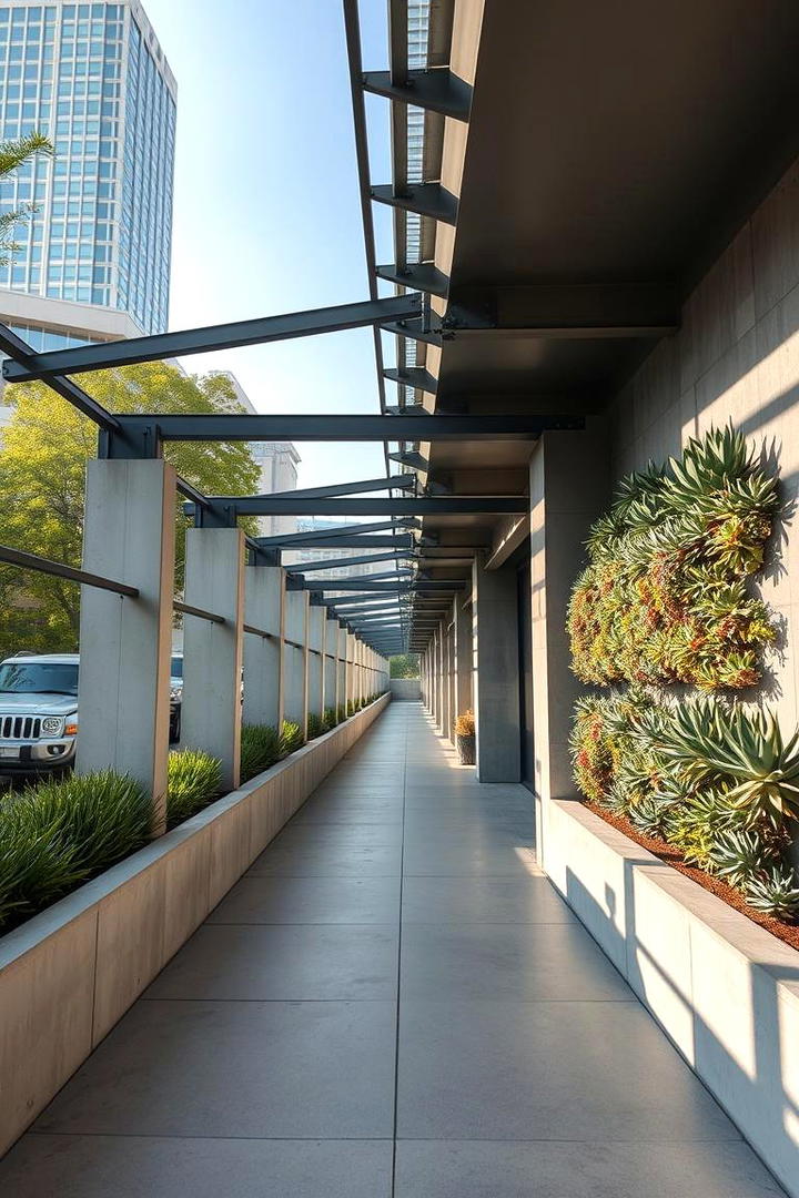 Chic Urban Covered Walk - 30 Covered Walkway Ideas