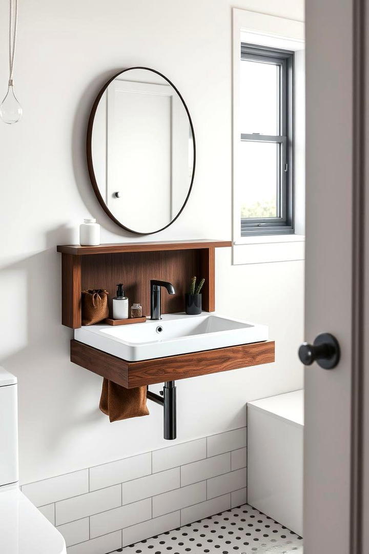 Chic Wall Mounted Vanity - 30 Makeup Vanity Ideas