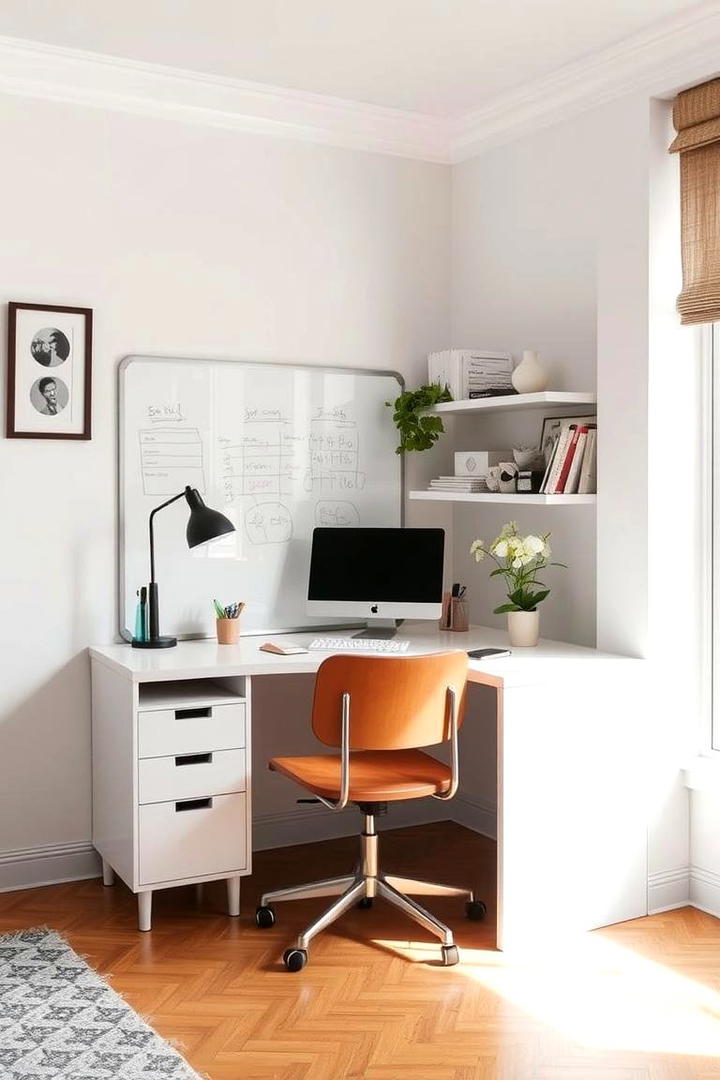 Chic Whiteboard Desk - 21 Desk Ideas