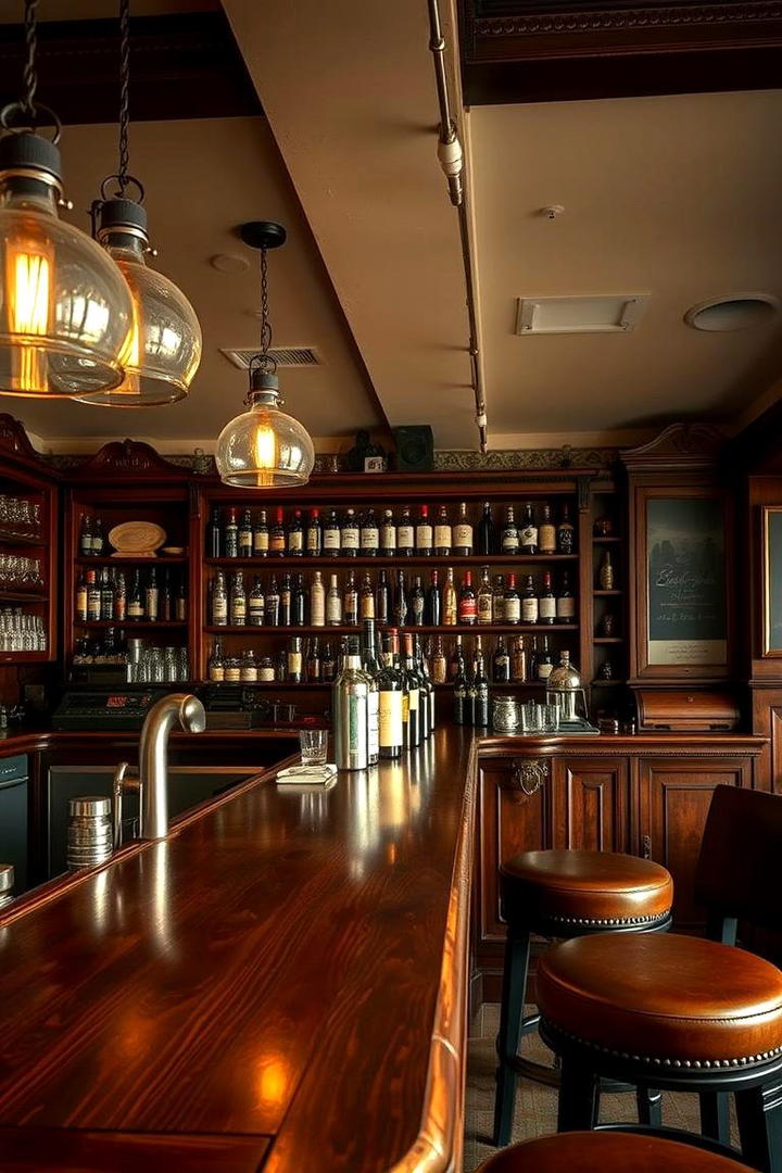 Classic Bar Setup - 21 Man Cave Ideas