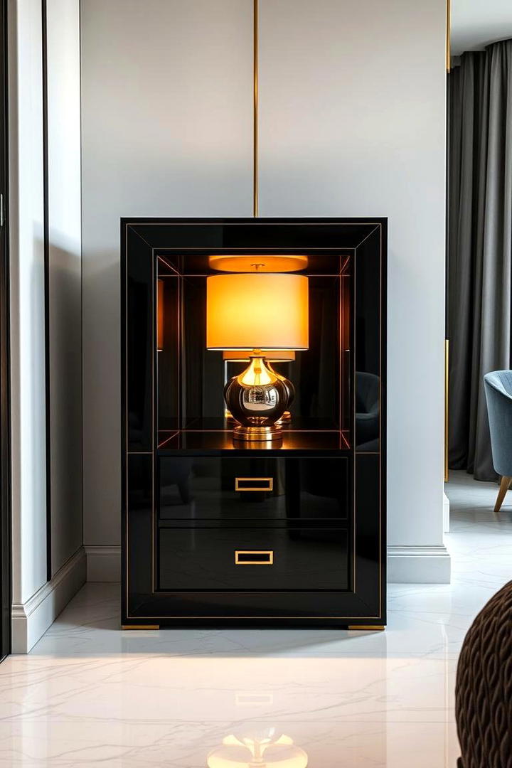 Classic Black Finish - 30 Nightstand Ideas