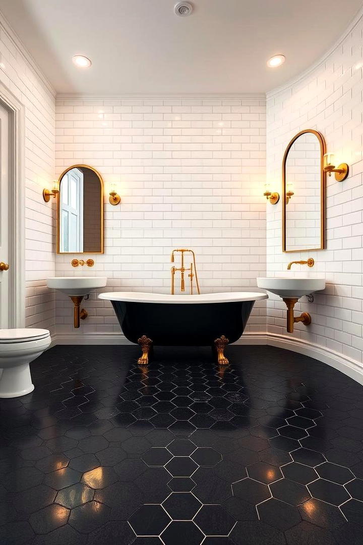 Classic Black and White Elegance - 21 Black and White Bathroom Ideas