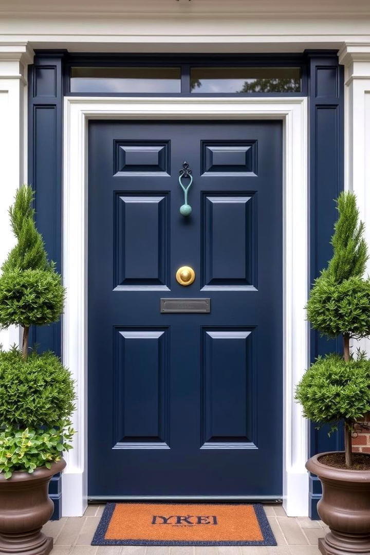 Classic Blue Elegance - 21 Front Door Color Ideas