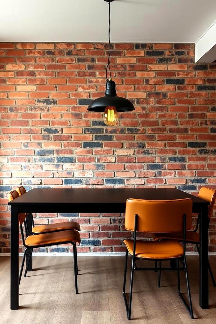 Classic Brick Backdrops - 30 Dining Room Accent Wall Ideas