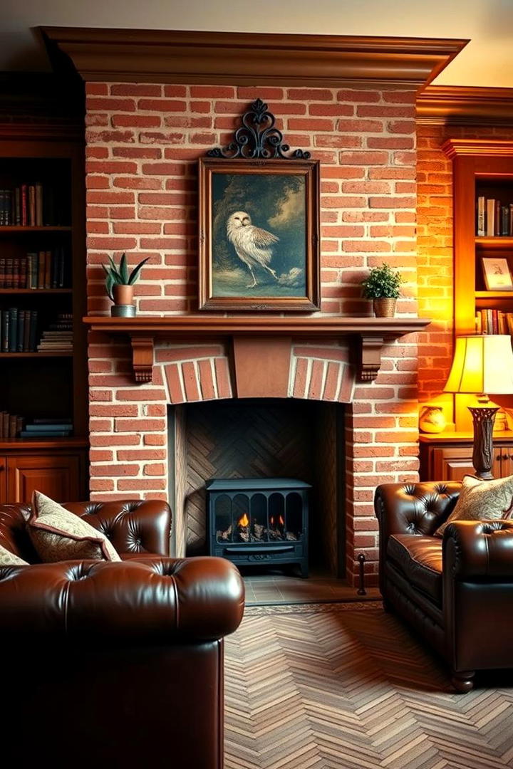 Classic Brick Heritage - 21 Fireplace Decor Ideas