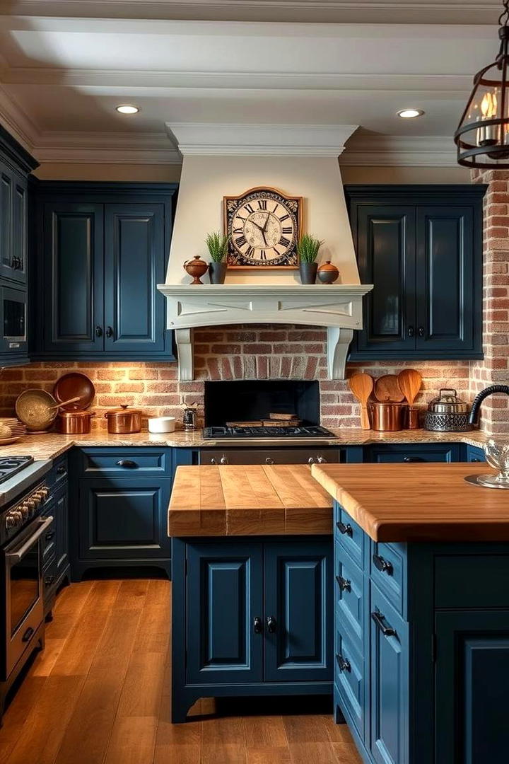 Classic Country Kitchen - 21 blue farmhouse kitchen cabinets