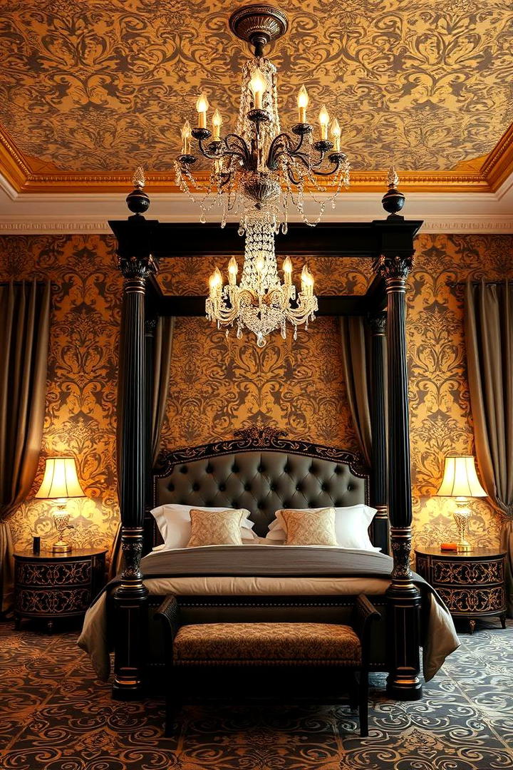 Classic Damask Sophistication - 21 Bedroom Wallpaper Ideas