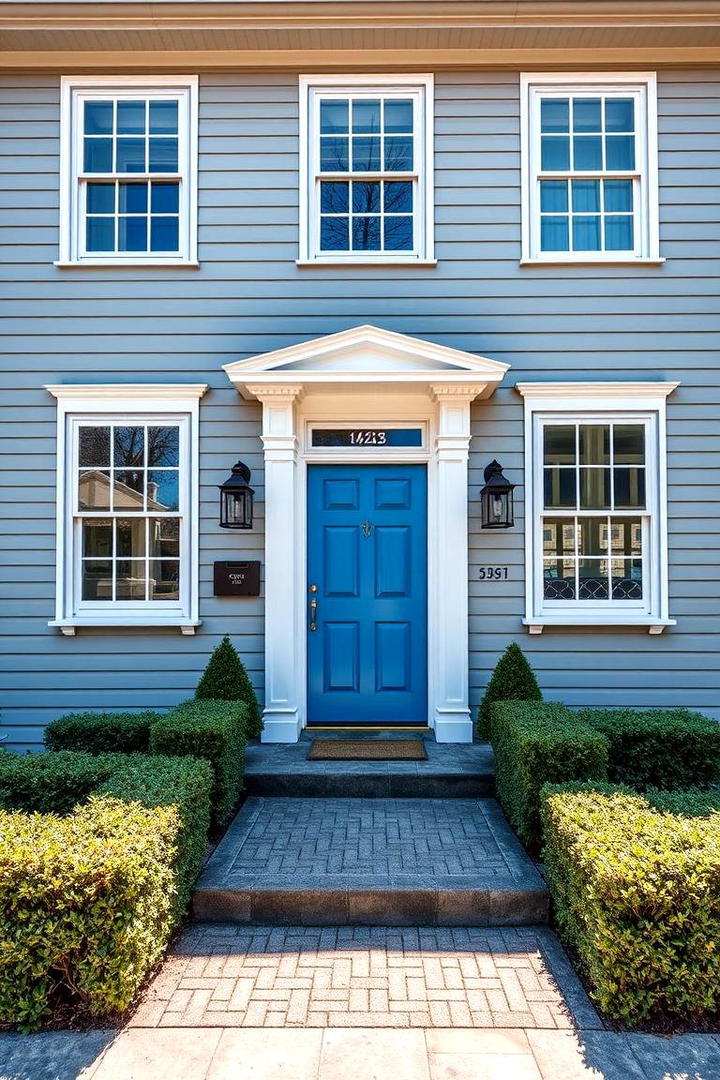 Classic Elegance with a Twist - 30 Grey House With Blue Door Ideas