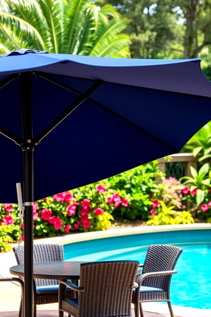 Classic Pool Umbrellas for Versatile Comfort - 30 Pool Shade Ideas