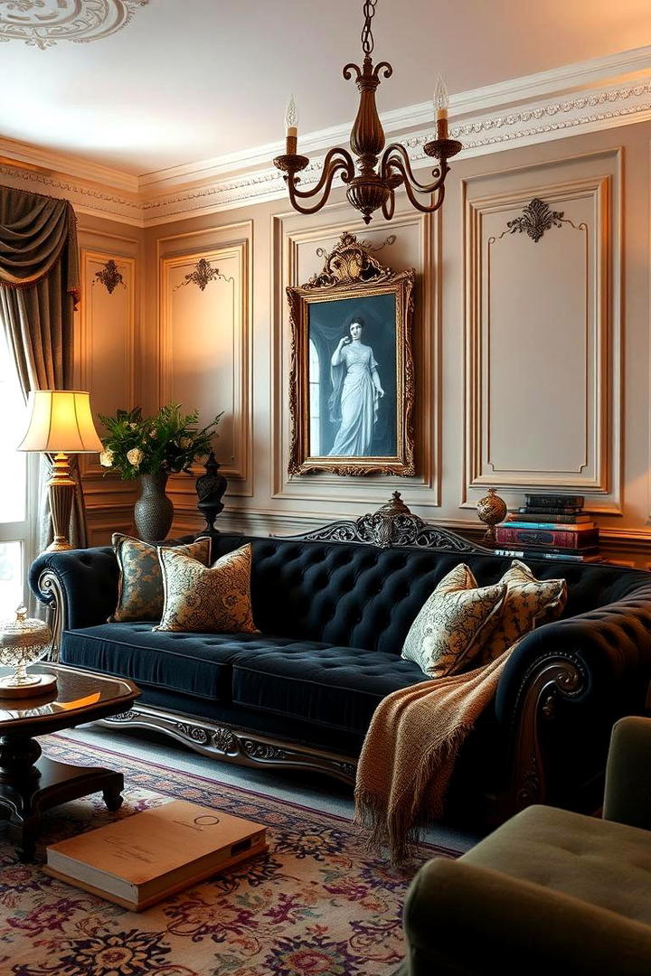 Classic Sophistication - 21 Living Room Ideas With Black Couches