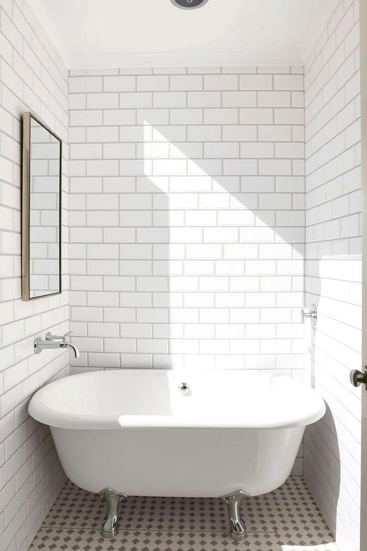 Classic Subway Style - 21 Bathroom Wallpaper Ideas