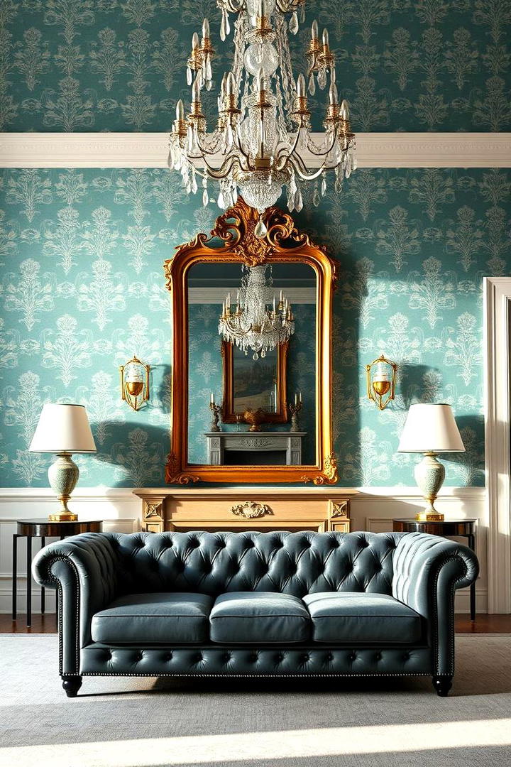 Classic Teal Statement - 30 Teal Living Room Ideas