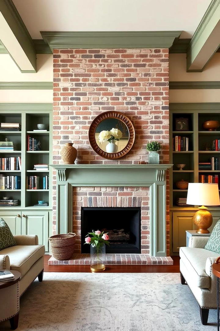 Classic Timeless Redesign - 21 Painted Brick Fireplace Ideas