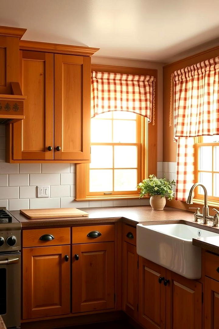 Classic Wooden Cabinet Warmth - 30 Cottage Kitchen Ideas