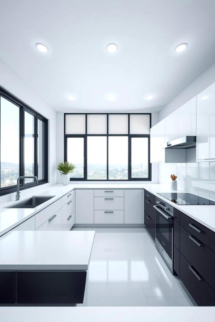 Clean Crisp Lines - 21 Black and White Kitchen Ideas