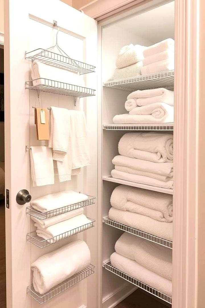 Clever Use of Door Racks - 30 Linen Closet Organization Ideas