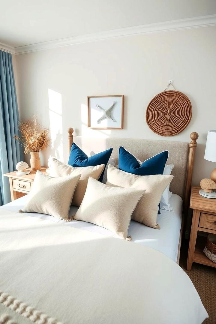 Coastal Blue Accents - 21 Blue Bedroom Ideas