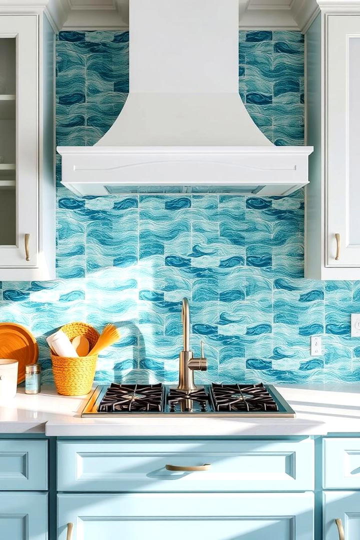 Coastal Blue Inspirations - 21 Kitchen Backsplash Ideas