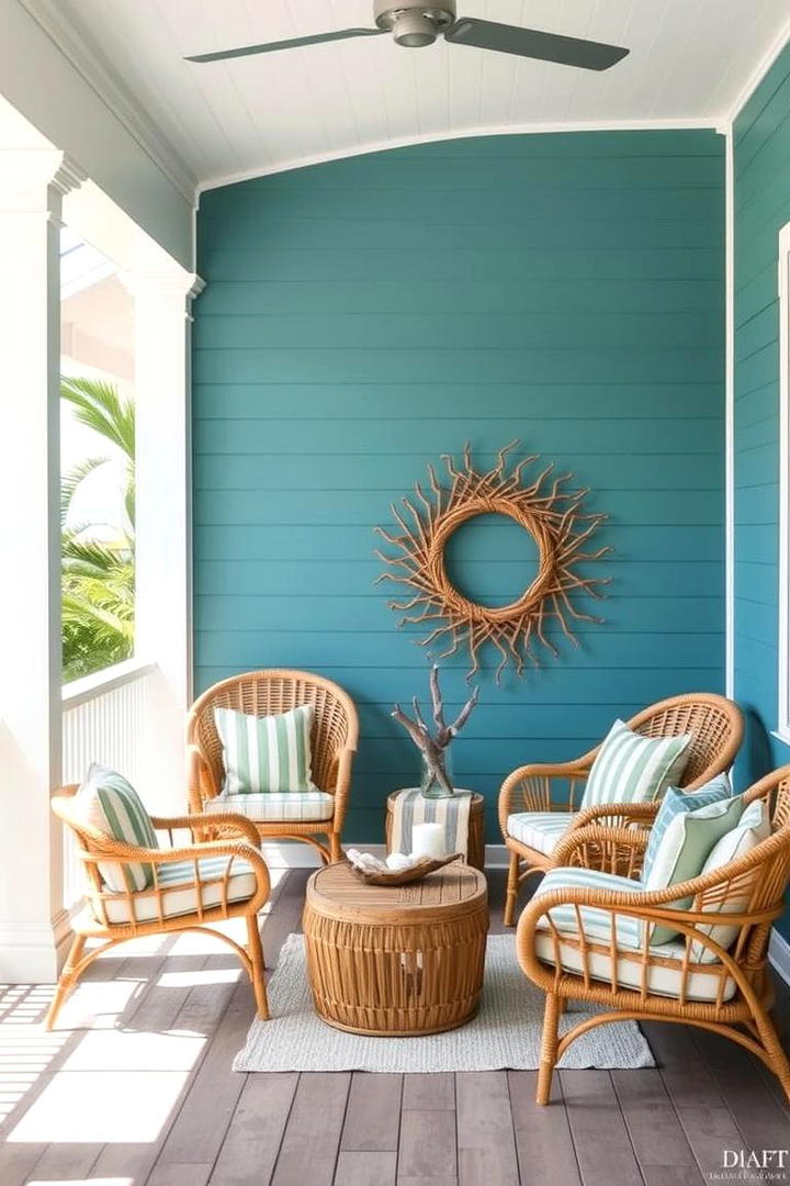 Coastal Blue Shiplap Accent Wall - 21 shiplap accent wall ideas