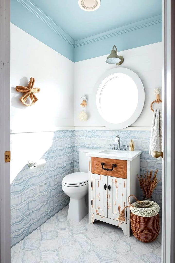 Coastal Breeze Powder Room - 21 Powder Room Ideas