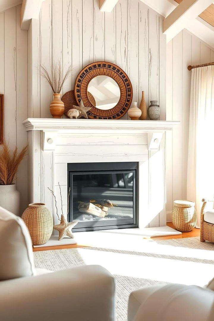 Coastal Breeze Shiplap Look - 21 Shiplap Fireplace Ideas