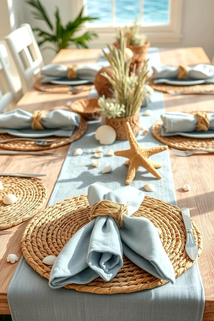 Coastal Breeze Tablescape - 21 Tablescape Ideas