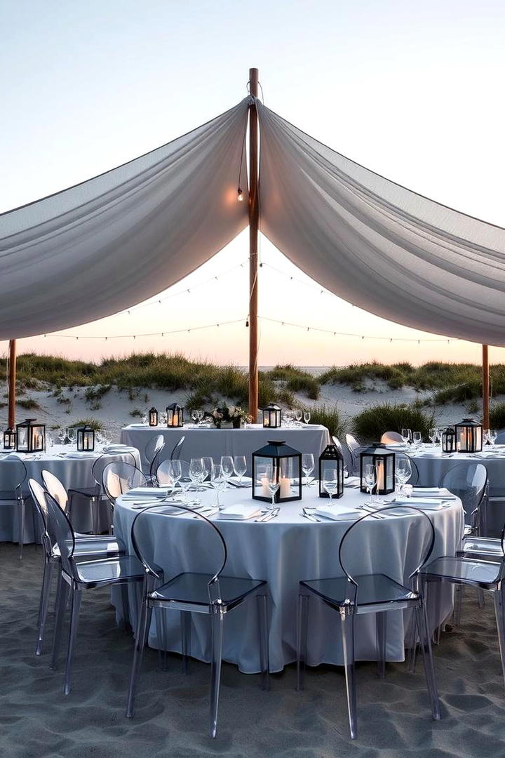 Coastal Chic Reception - 21 Beach Wedding Ideas