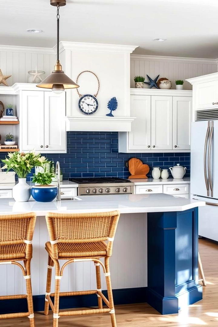 Coastal Inspired White Kitchen - 21 Kitchen With White Appliances Ideas