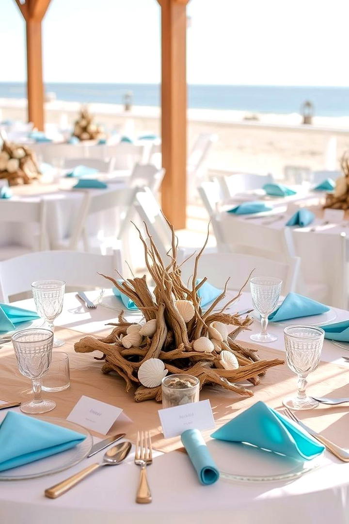 Coastal Nautical Accents - 21 Wedding Table Decoration Ideas