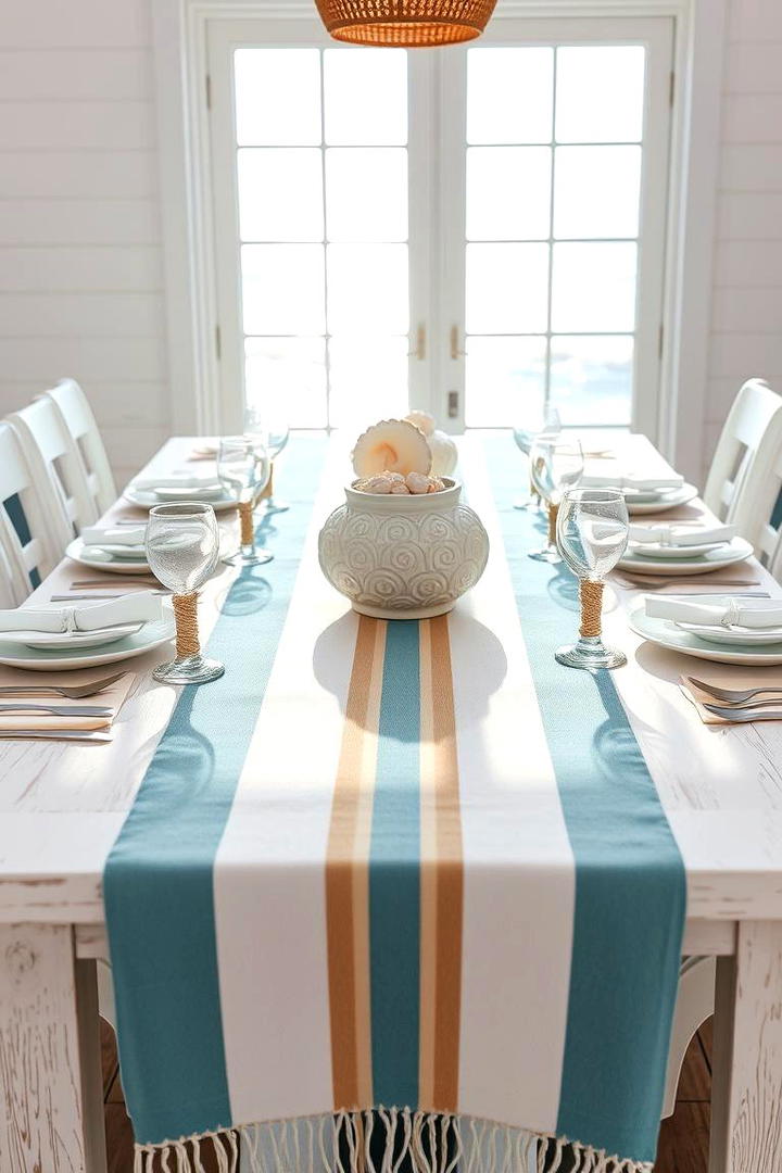 Coastal Nautical Table Runner - 21 Table Runner Ideas