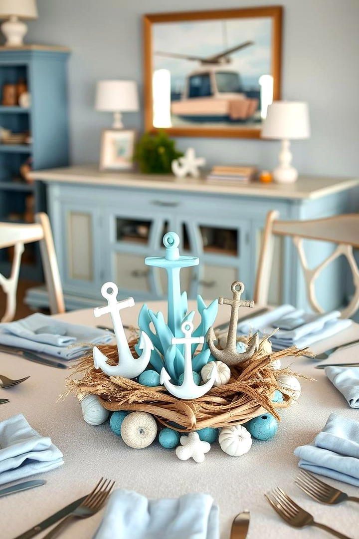 Coastal Nautical Theme - 21 Dining Table Centerpiece Ideas