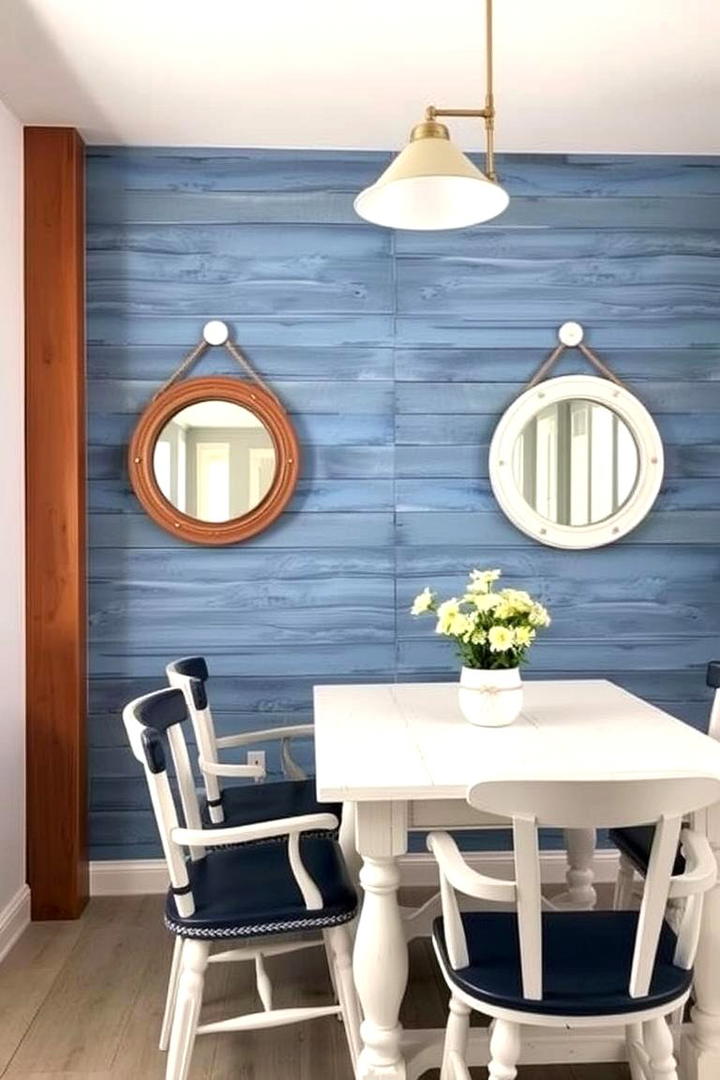 Coastal Nautical Themes - 30 Dining Room Accent Wall Ideas