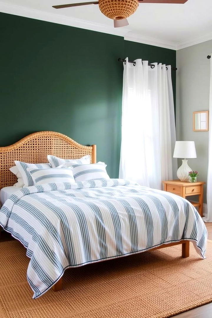 Coastal Oasis Accent - 21 Dark Green Accent Wall Ideas