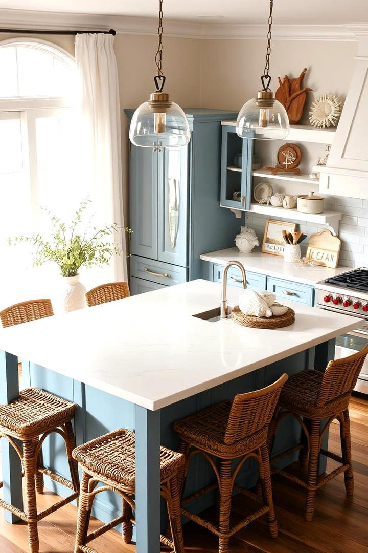 Coastal Retreat Style - 30 kitchen island decor ideas