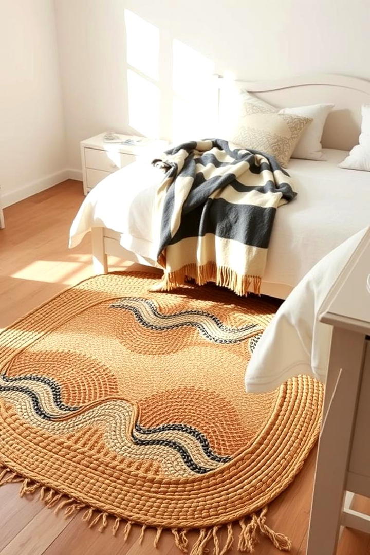 Coastal Rug Patterns and Textiles - 21 Coastal Bedroom Ideas