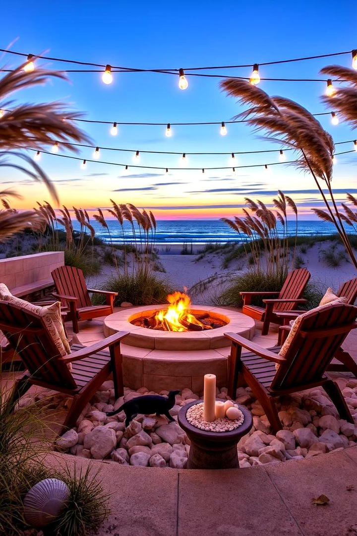 Coastal Stone Fire Pit Design - 30 Stone Fire Pit Ideas