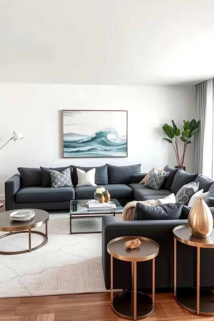 Coastal Urban Sophistication - 21 Coastal Living Room Ideas