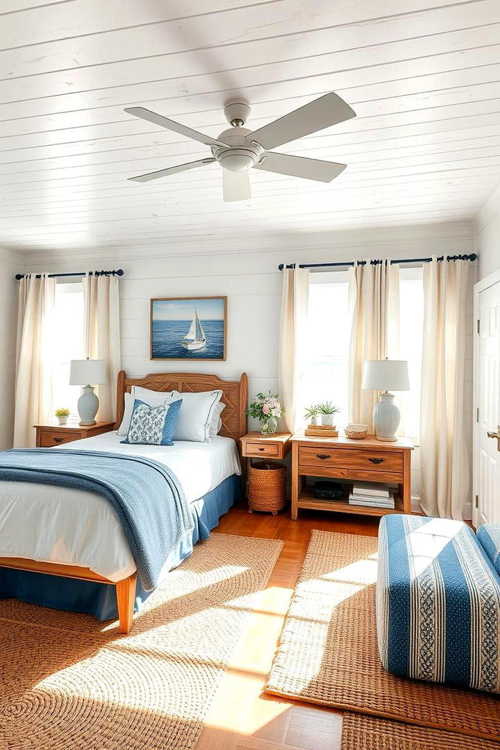 Coastal White Wash - 30 Shiplap Ceiling Ideas