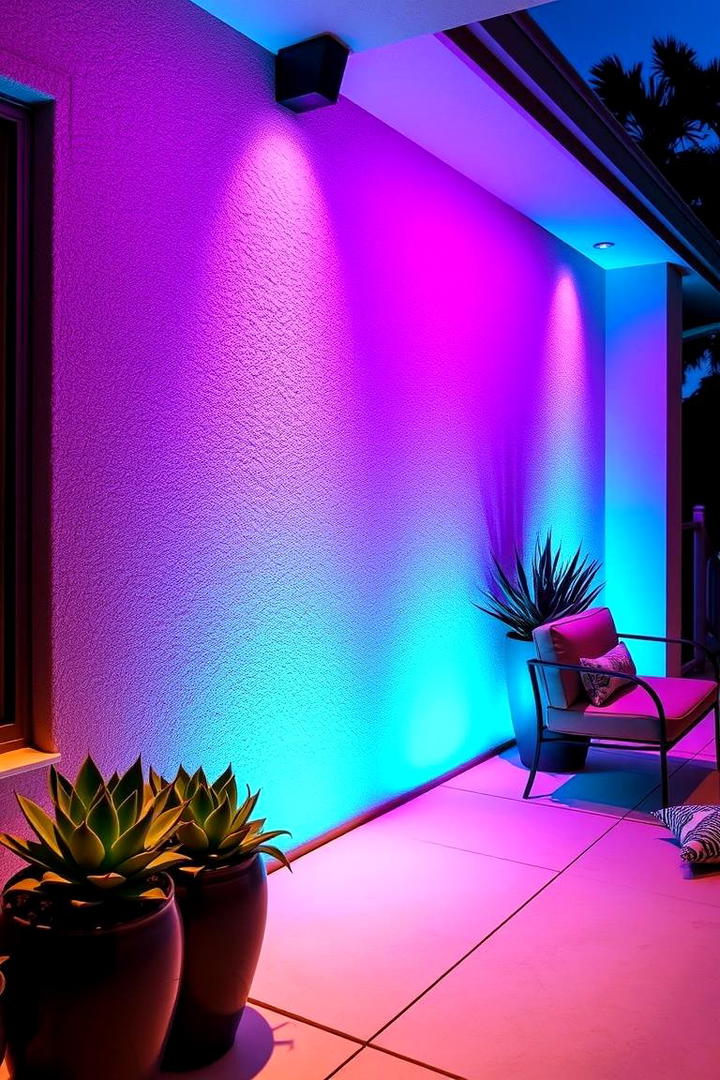 Color Changing Effects - 30 Front Porch Lighting Ideas