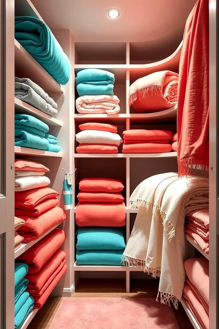 Color Coded Organization - 30 Linen Closet Organization Ideas