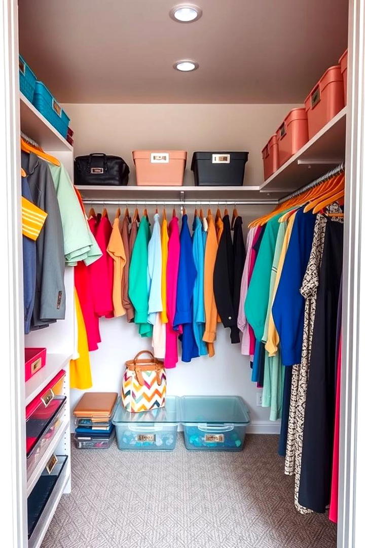 Color Coded Organization - 21 Walk in Closet Ideas