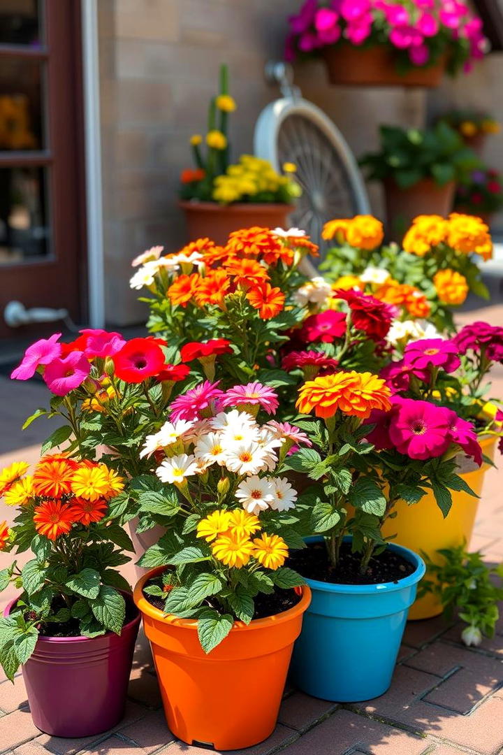 Color Splash Container Garden - 21 Container Garden Ideas