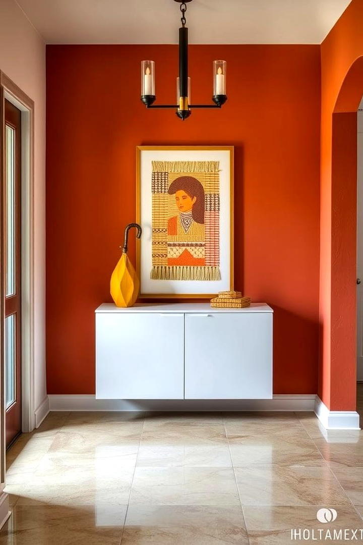 Colorful Accent Walls - 21 Foyer Decor Ideas