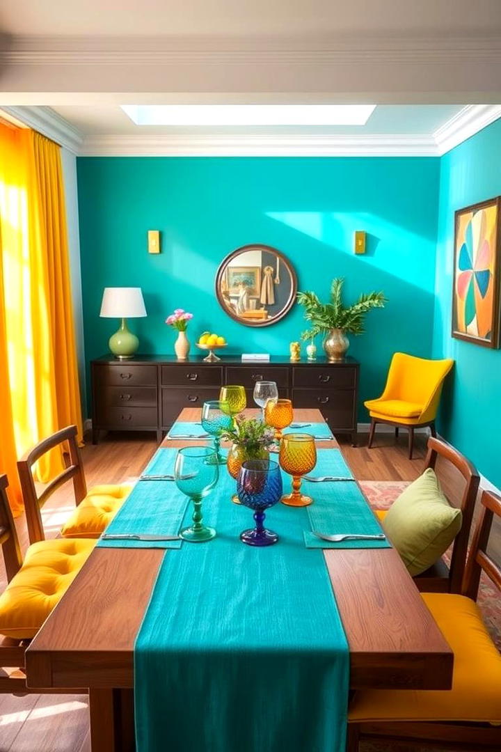 Colorful Accents and Details - 30 Boho Dining Room Ideas