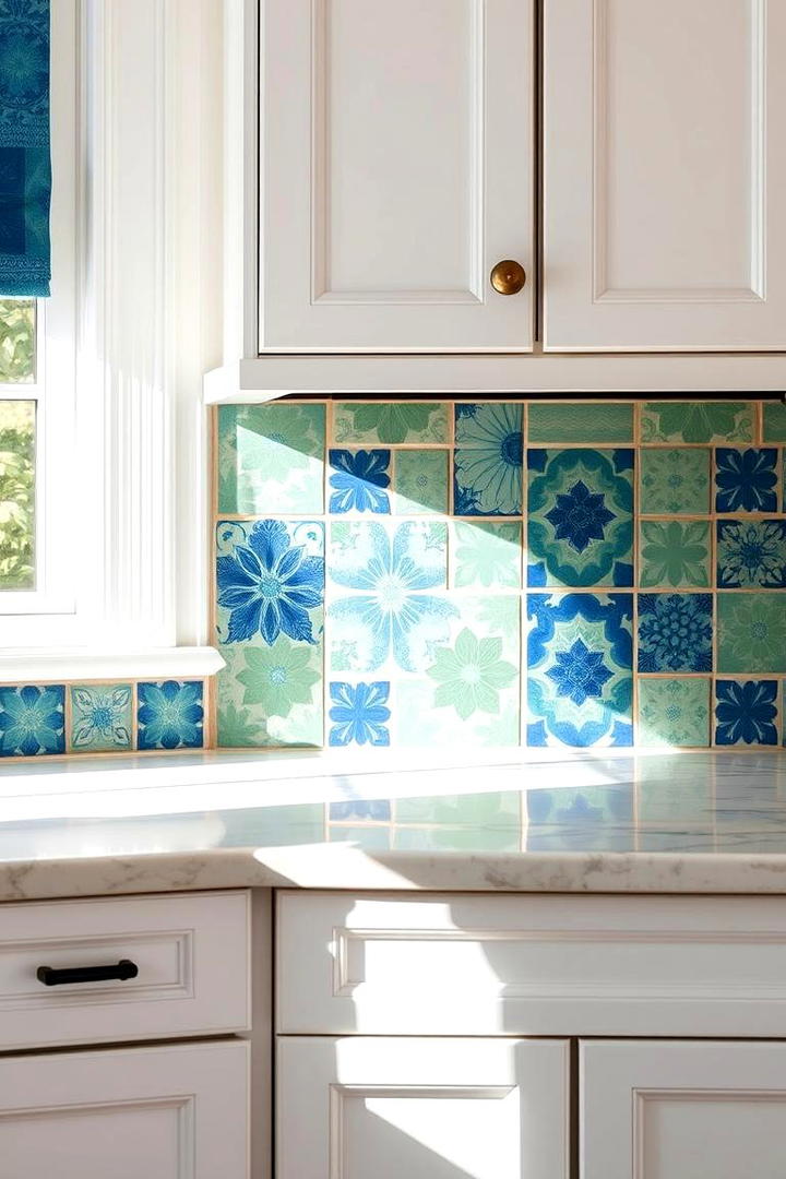 Colorful Backsplash Creativity - 30 Cottage Kitchen Ideas