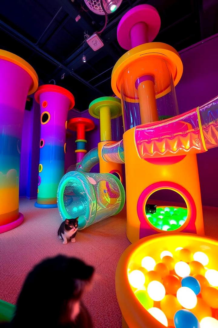 Colorful Cat Playground - 30 Cat Room Ideas